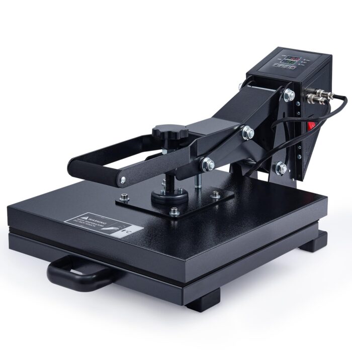CREWORKS Hitzepresse Transferpresse 1250W Heat Press Heißpresse 360 Grad Schwenkbar DIY Mulitifunktional Sublimation Wärmepresse (38x30cm 8 in 1)