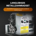 CREWORKS Mini-Drehmaschine 7 x 14 Zoll mit 3-Backen-Futter und 2500 U/min Mini-Metalldrehmaschine 180x350MM mit LCD-Display, 550W für Heimwerker-Werkstätten, Heimwerker-Metallverarbeitung und Handwerk