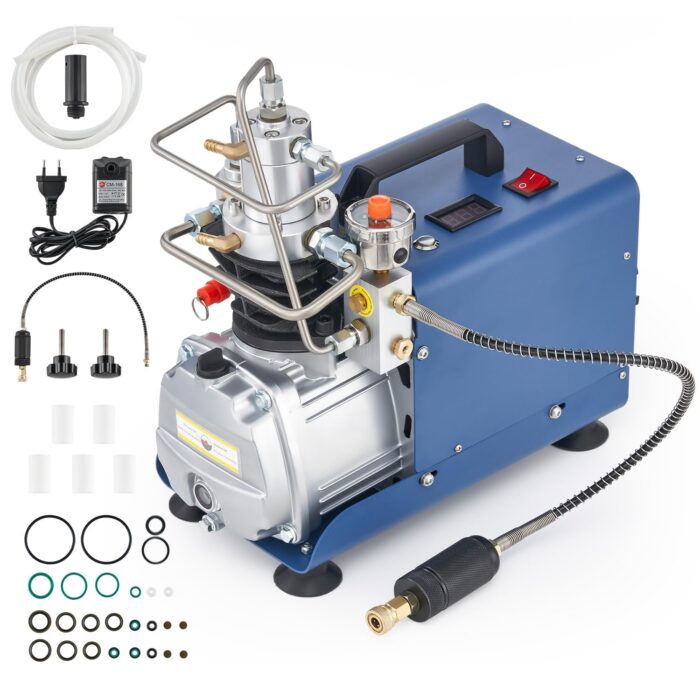 CREWORKS PCP Kompressor 300bar Automatisch Luftkompressor-Pumpe 4500PSI Hochdruckluftpumpe 1800W Kompressorpumpe Auto-Stop Kompressor 30MPA Hochdruck PCP Inflator für die Aufblasflasche